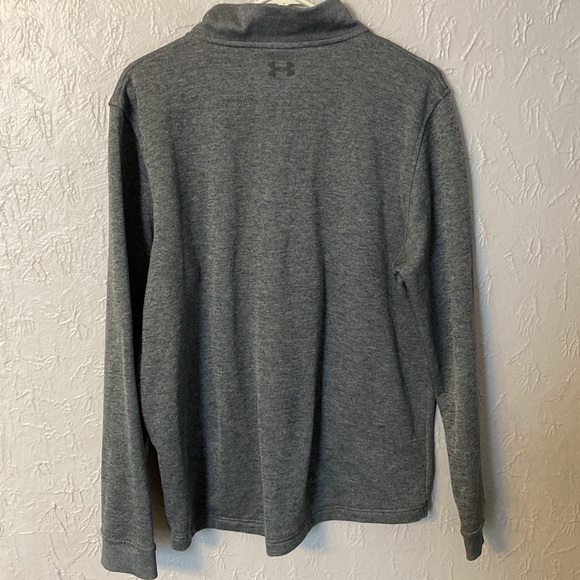 Under Armour Men’s Heathered Gray 1/4 Zip Fleece Pullover - XL - Picture 8 of 9